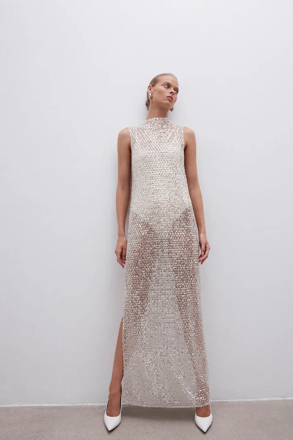 ASTERI HIGH NECK SLEEVELESS MAXI DRESS - Image 7