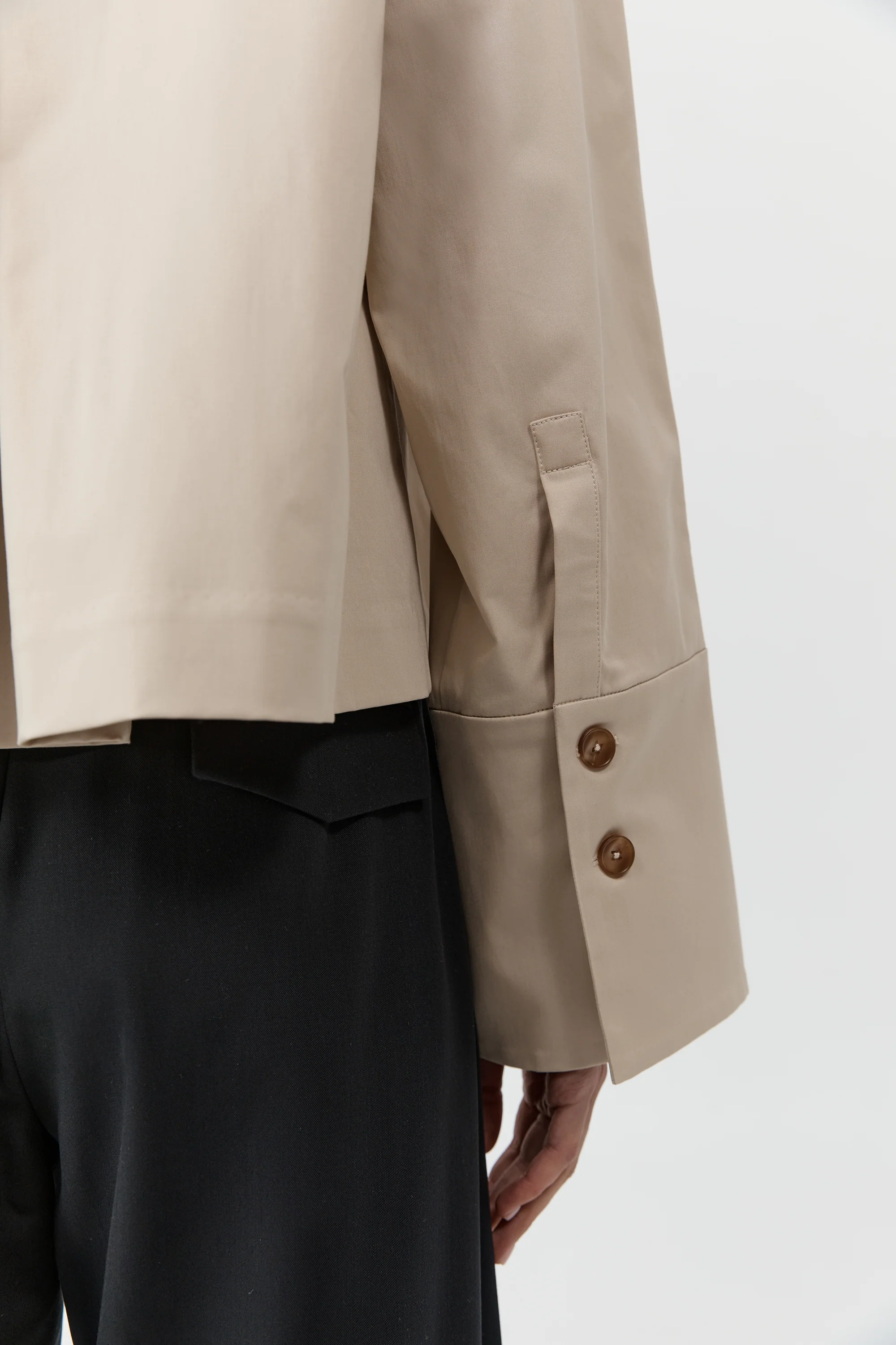 CROPPED COTTON SHIRT JACKET - Image 4
