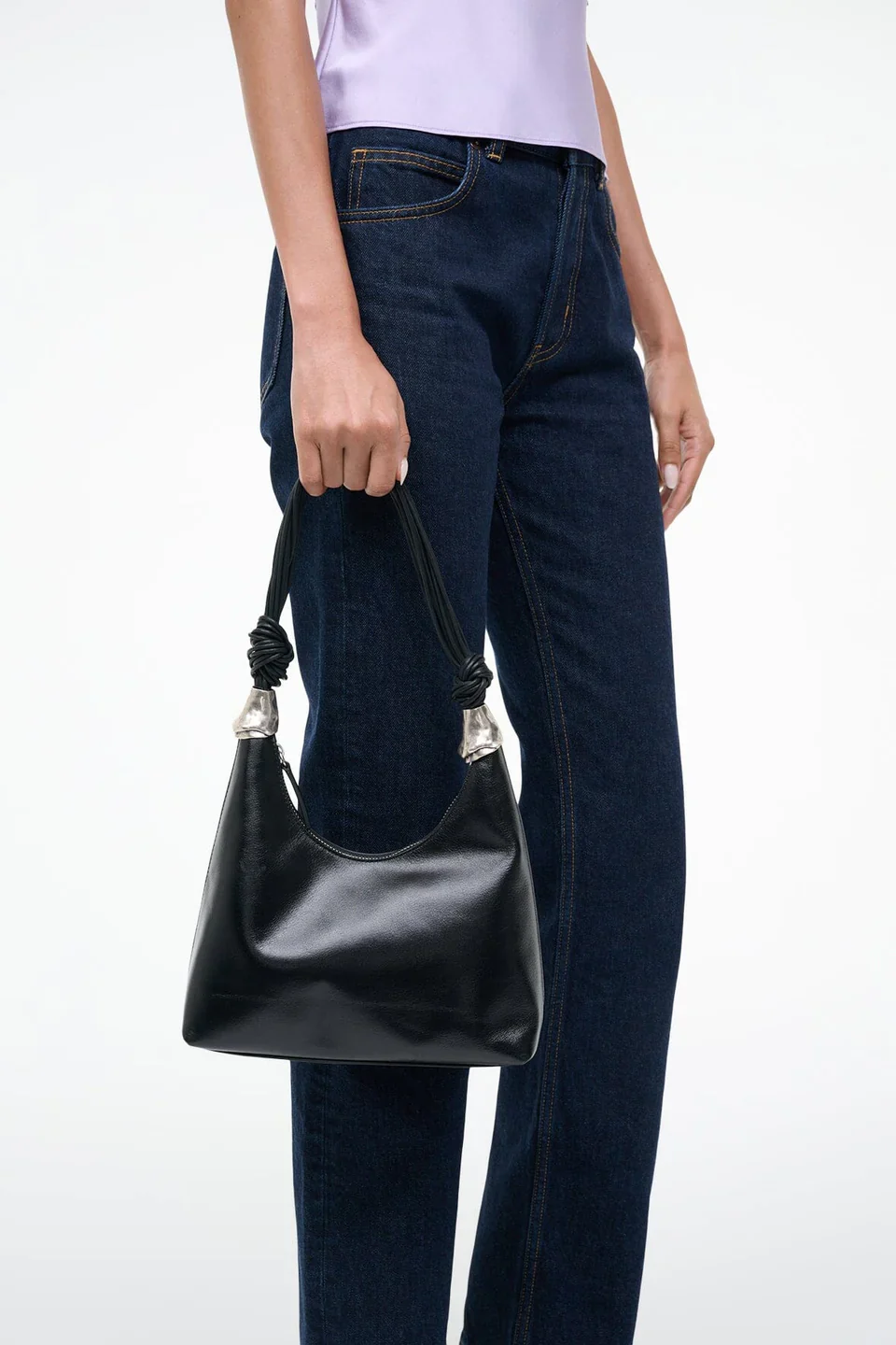CUFF SHOULDER BAG - BLACK - Image 4