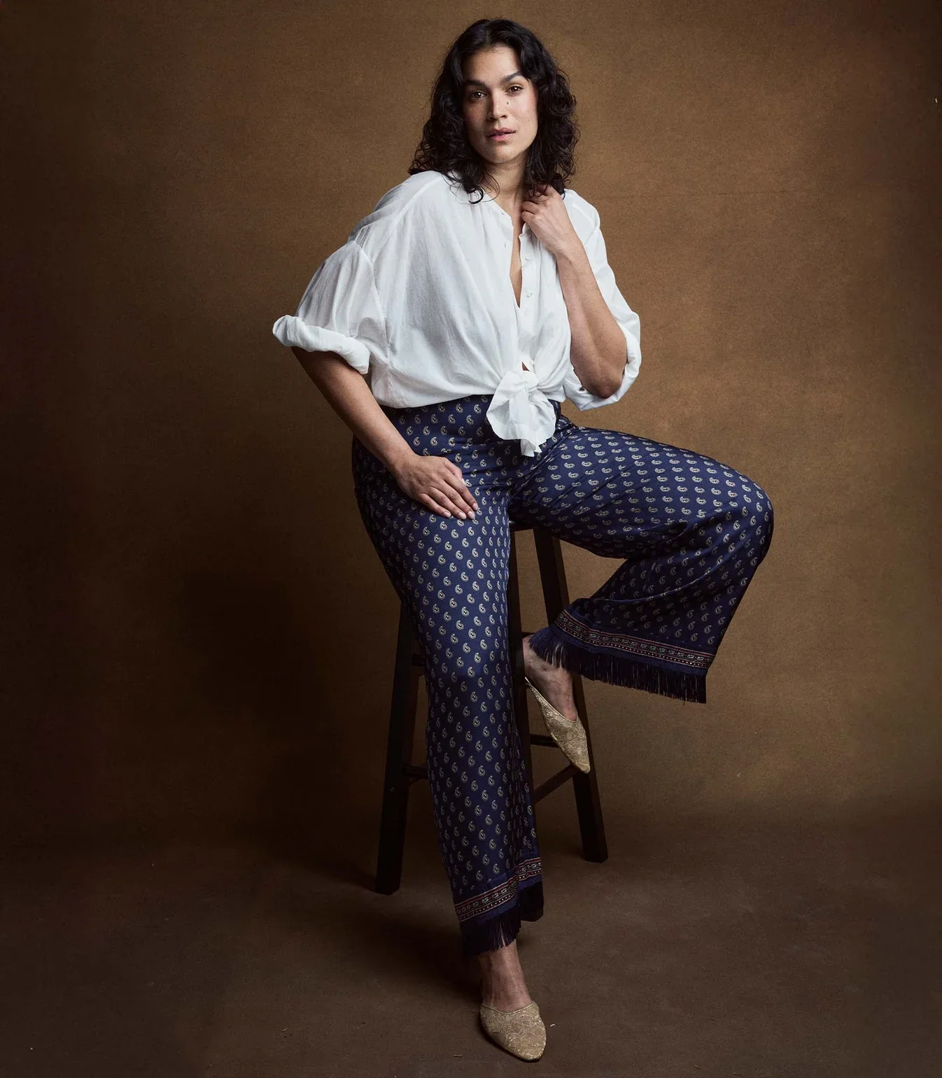 LAVON FRINGE PANT -  BLEU TAORMINA PAISLEY - Image 10