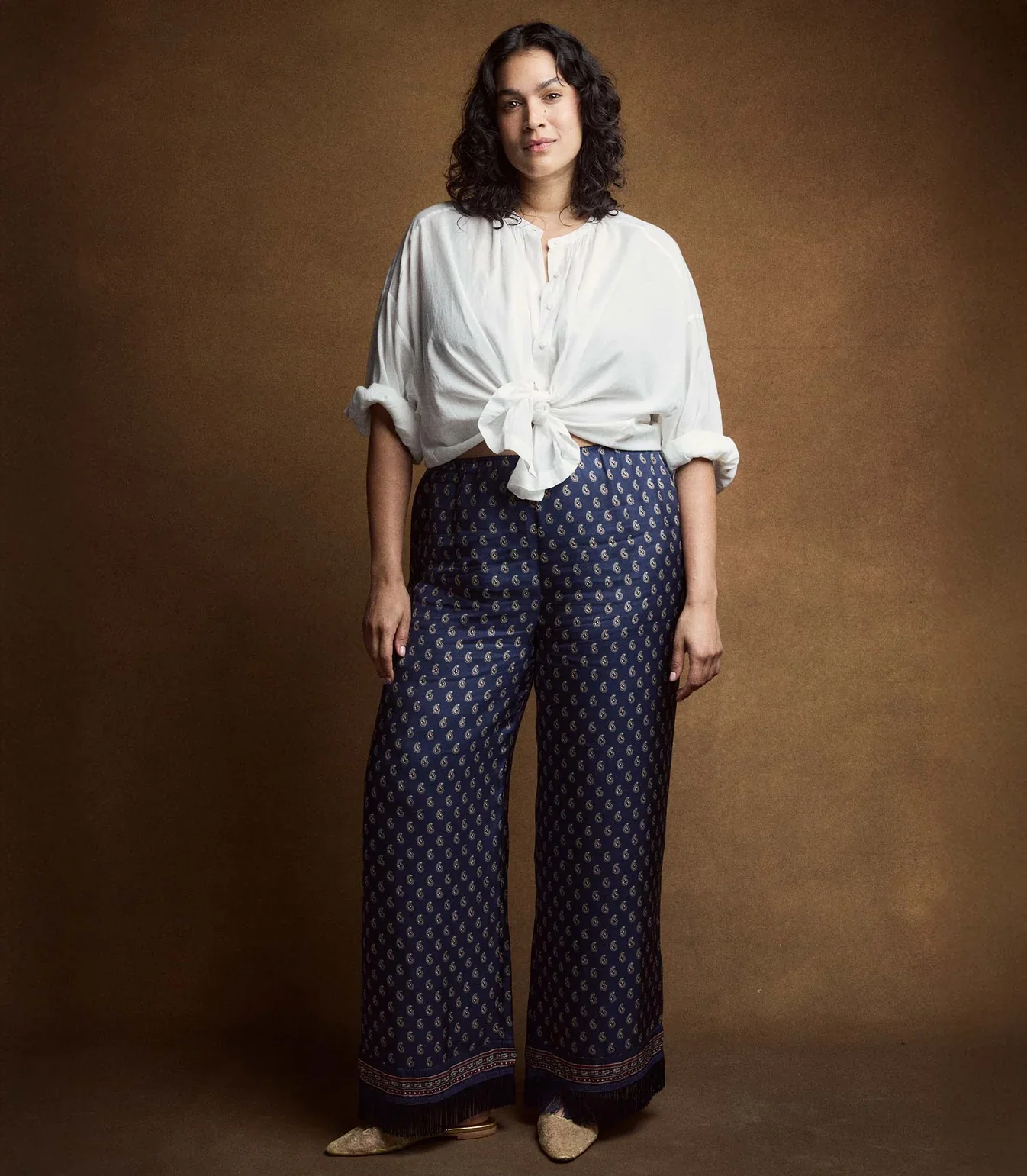 LAVON FRINGE PANT -  BLEU TAORMINA PAISLEY - Image 11