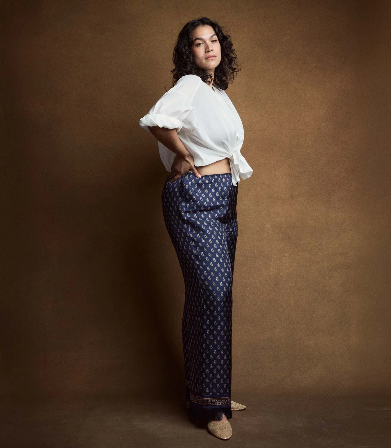 LAVON FRINGE PANT -  BLEU TAORMINA PAISLEY - Image 12