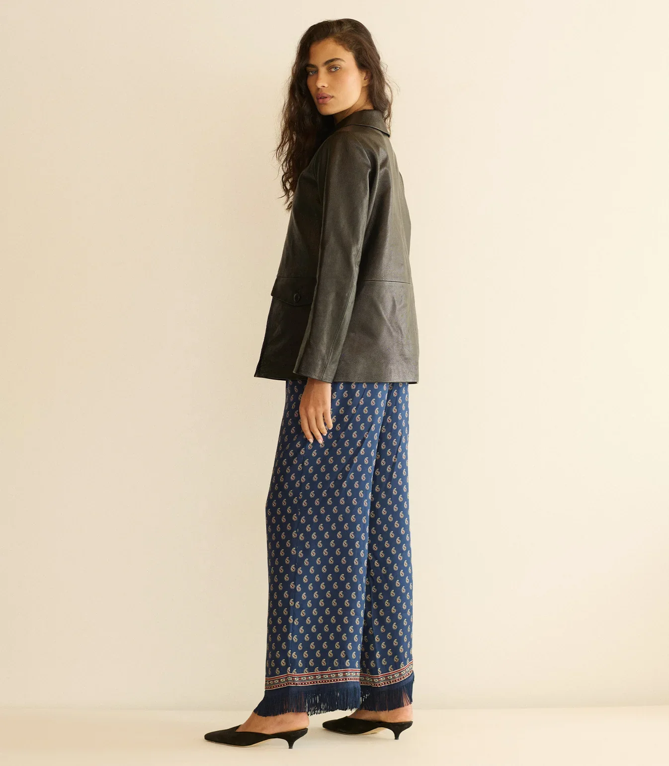 LAVON FRINGE PANT -  BLEU TAORMINA PAISLEY - Image 7