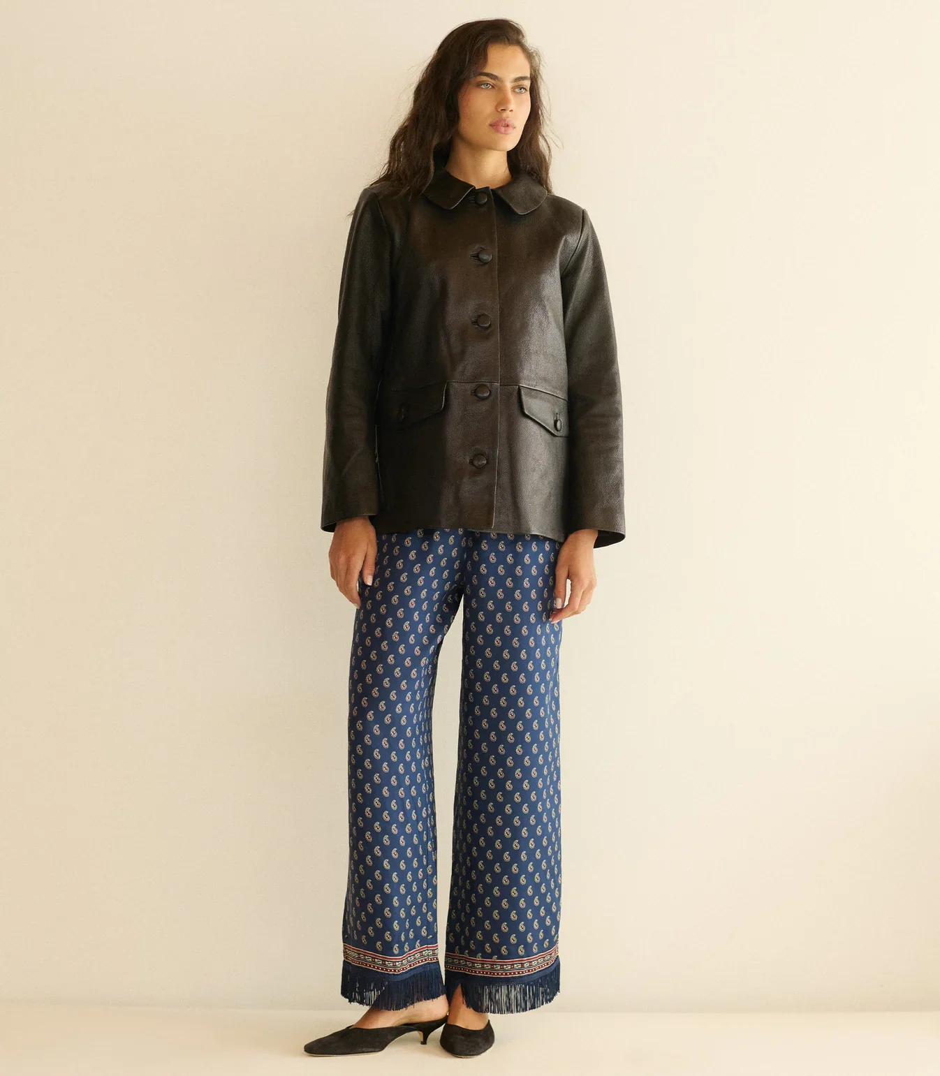 LAVON FRINGE PANT -  BLEU TAORMINA PAISLEY - Image 8