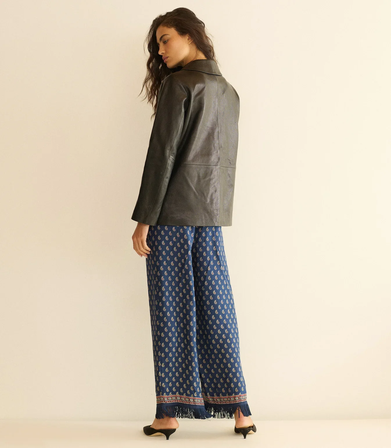 LAVON FRINGE PANT -  BLEU TAORMINA PAISLEY - Image 9