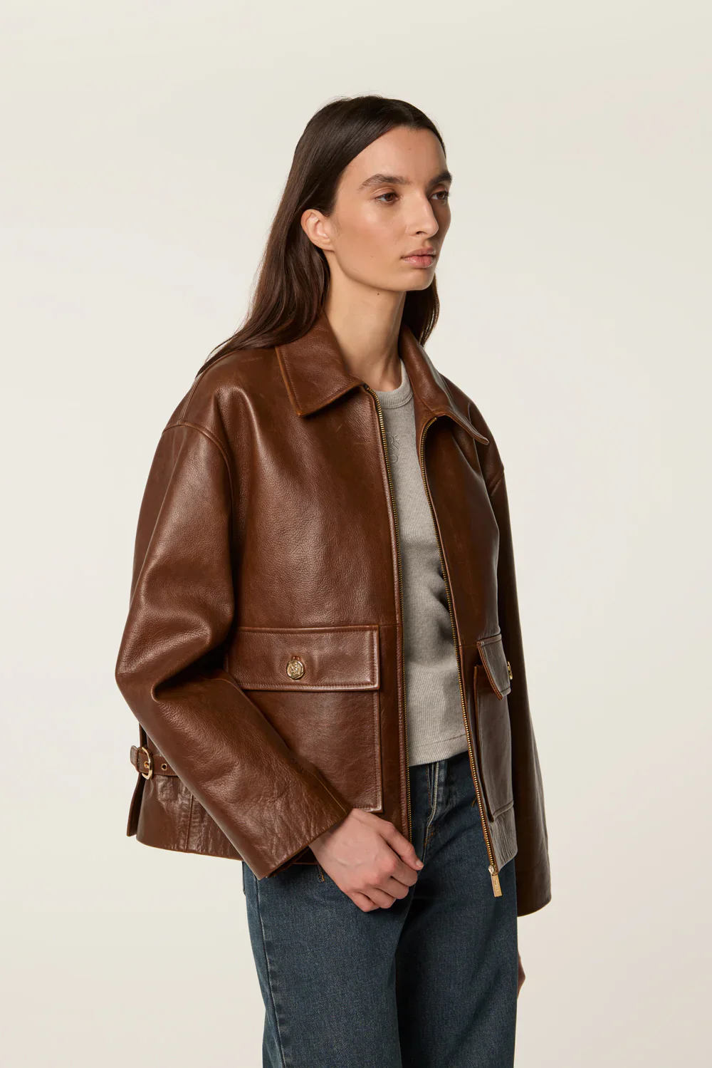 LEATHER JACKET WITH BIB - Image 3