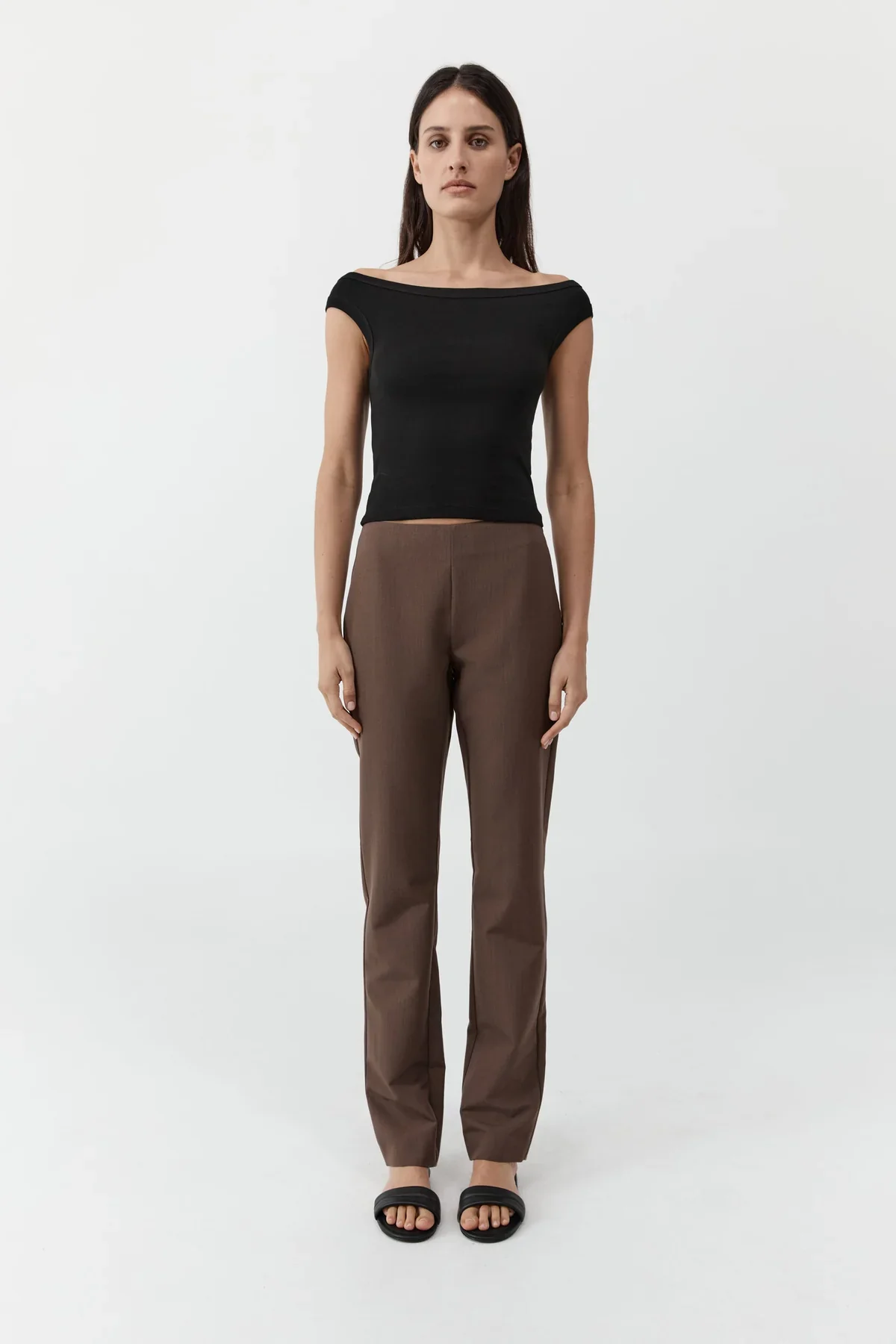 ORGANIC COTTON OFF THE SHOULDER - BLACK - Image 3