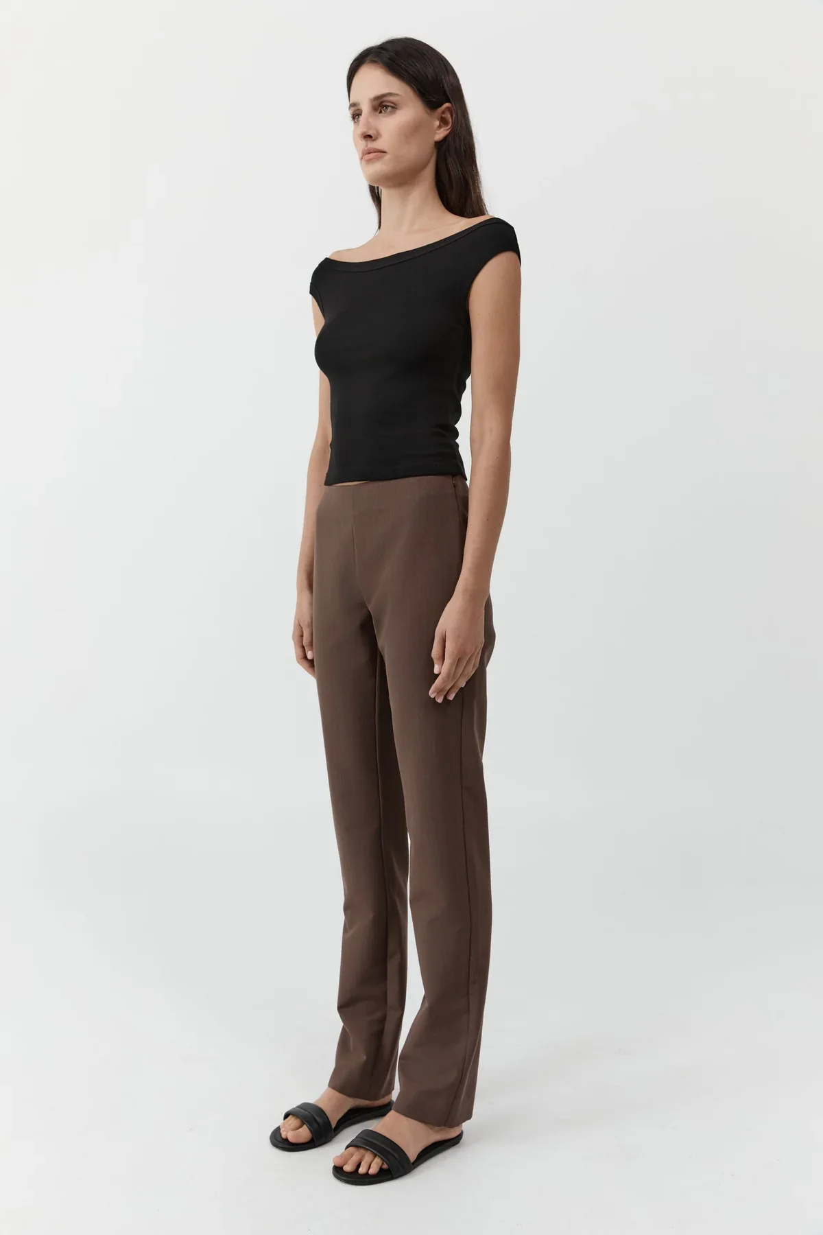 ORGANIC COTTON OFF THE SHOULDER - BLACK - Image 5