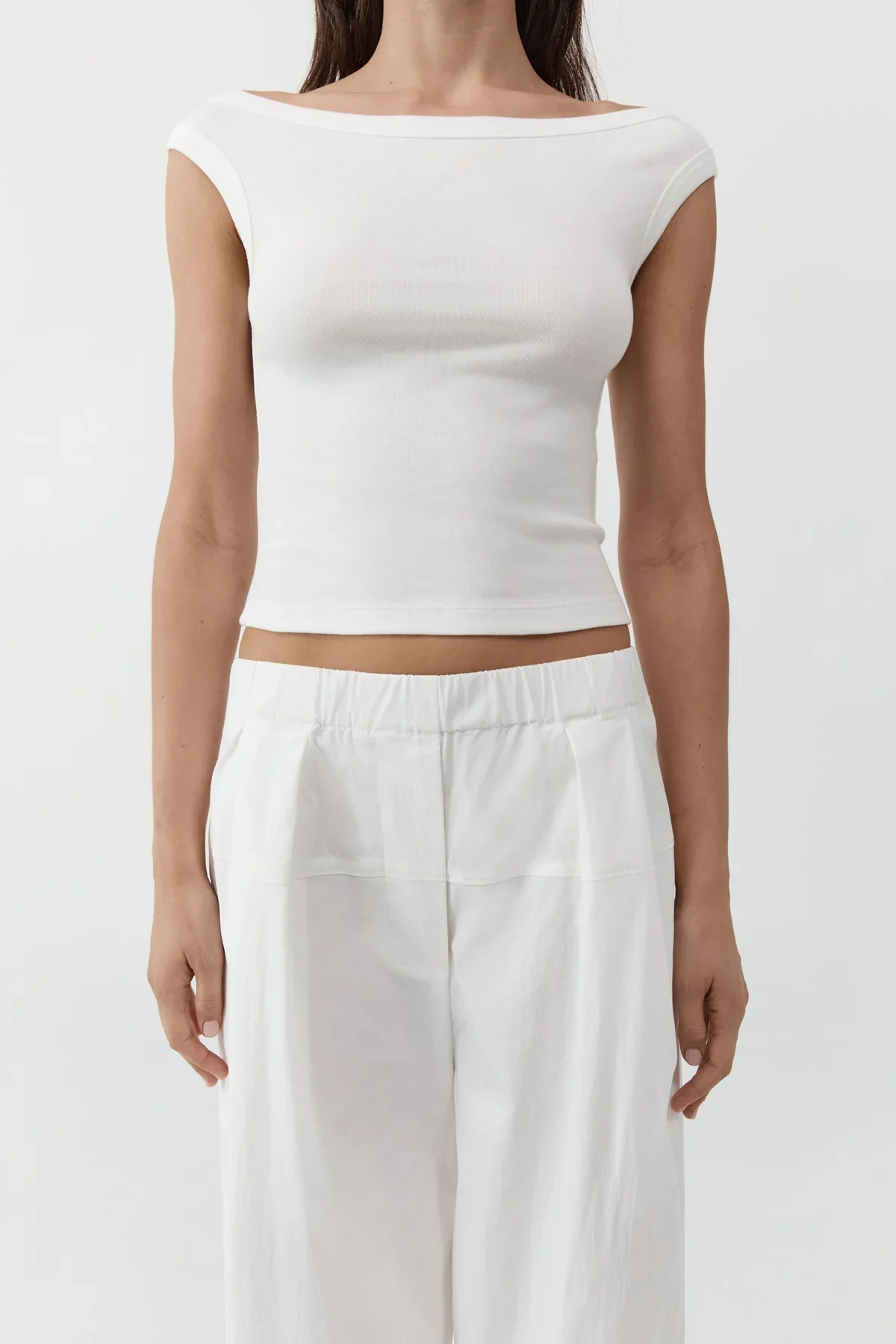 ORGANIC COTTON OFF THE SHOULDER - WHITE - Image 3