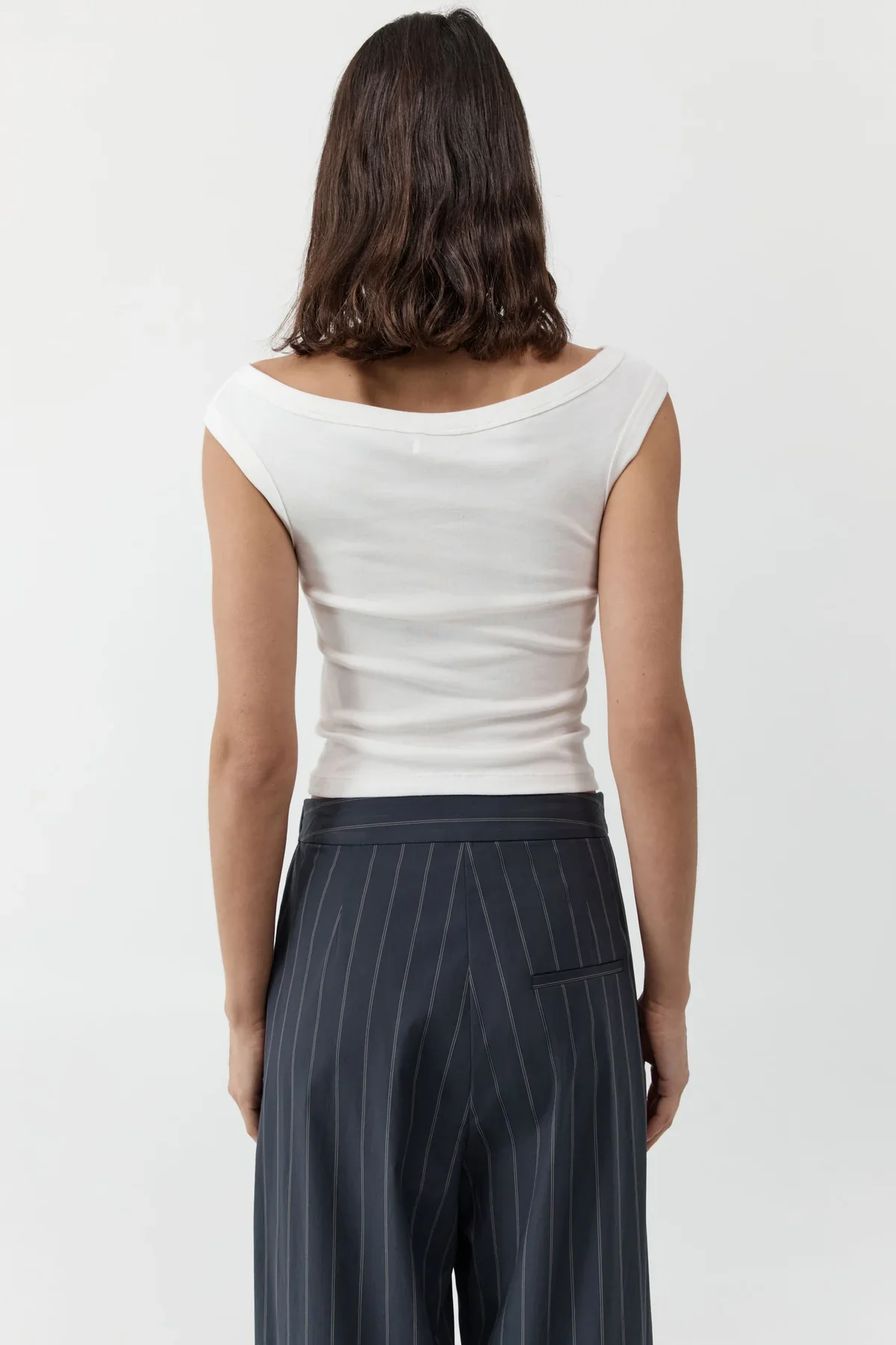 ORGANIC COTTON OFF THE SHOULDER - WHITE - Image 5