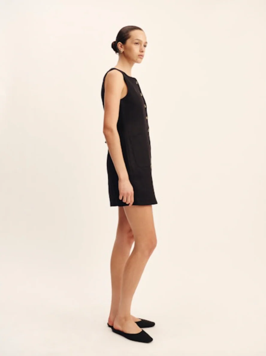 EMMA BUTTON DOWN MINI DRESS - Image 4