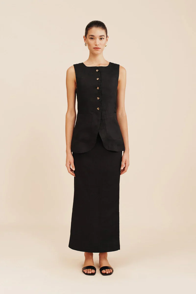 EMMA PENCIL SKIRT - BLACK - Image 4