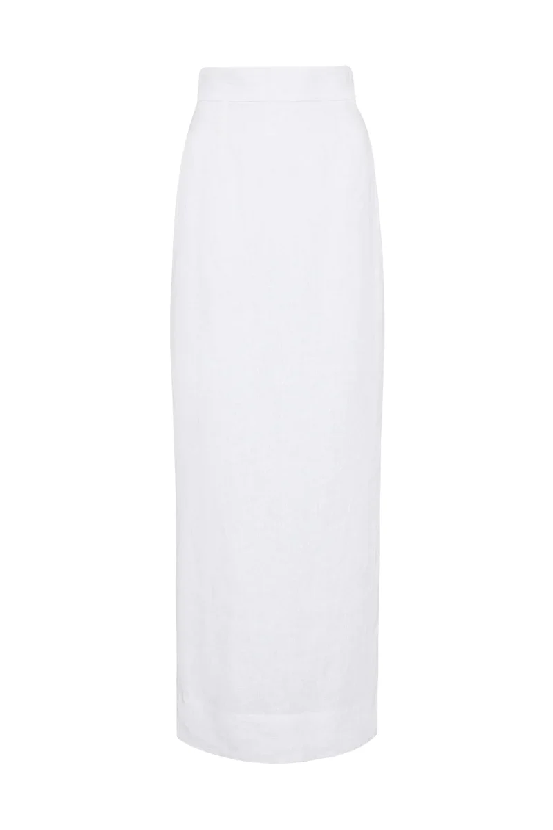 EMMA PENCIL SKIRT - IVORY - Image 6