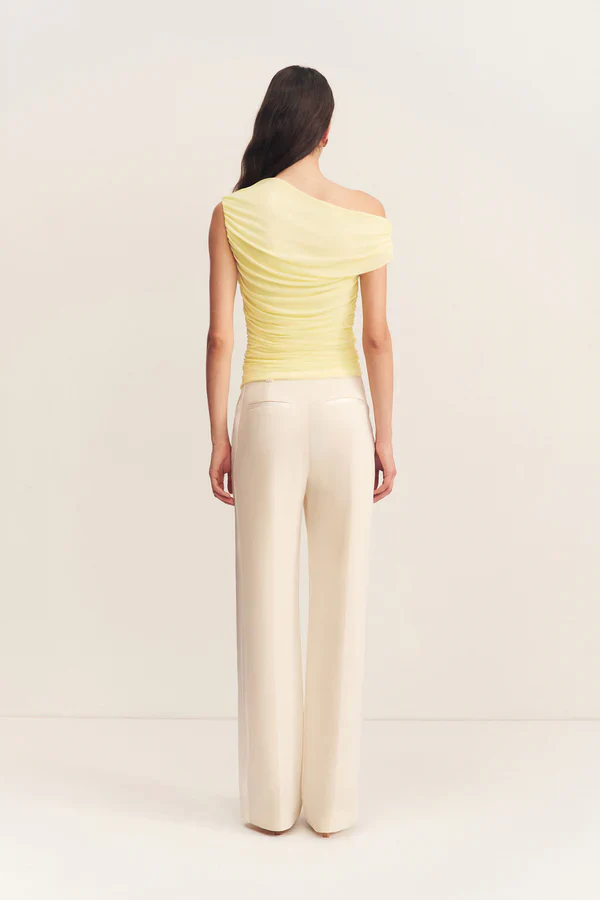 MIRA OFF SHOULDER TOP - SHERBET YELLOW - Image 4