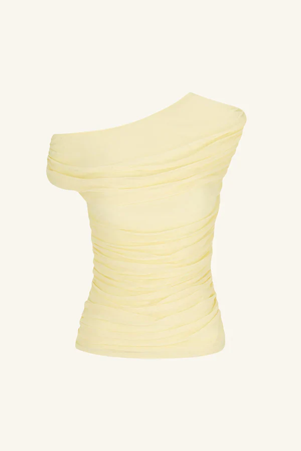 MIRA OFF SHOULDER TOP - SHERBET YELLOW - Image 5