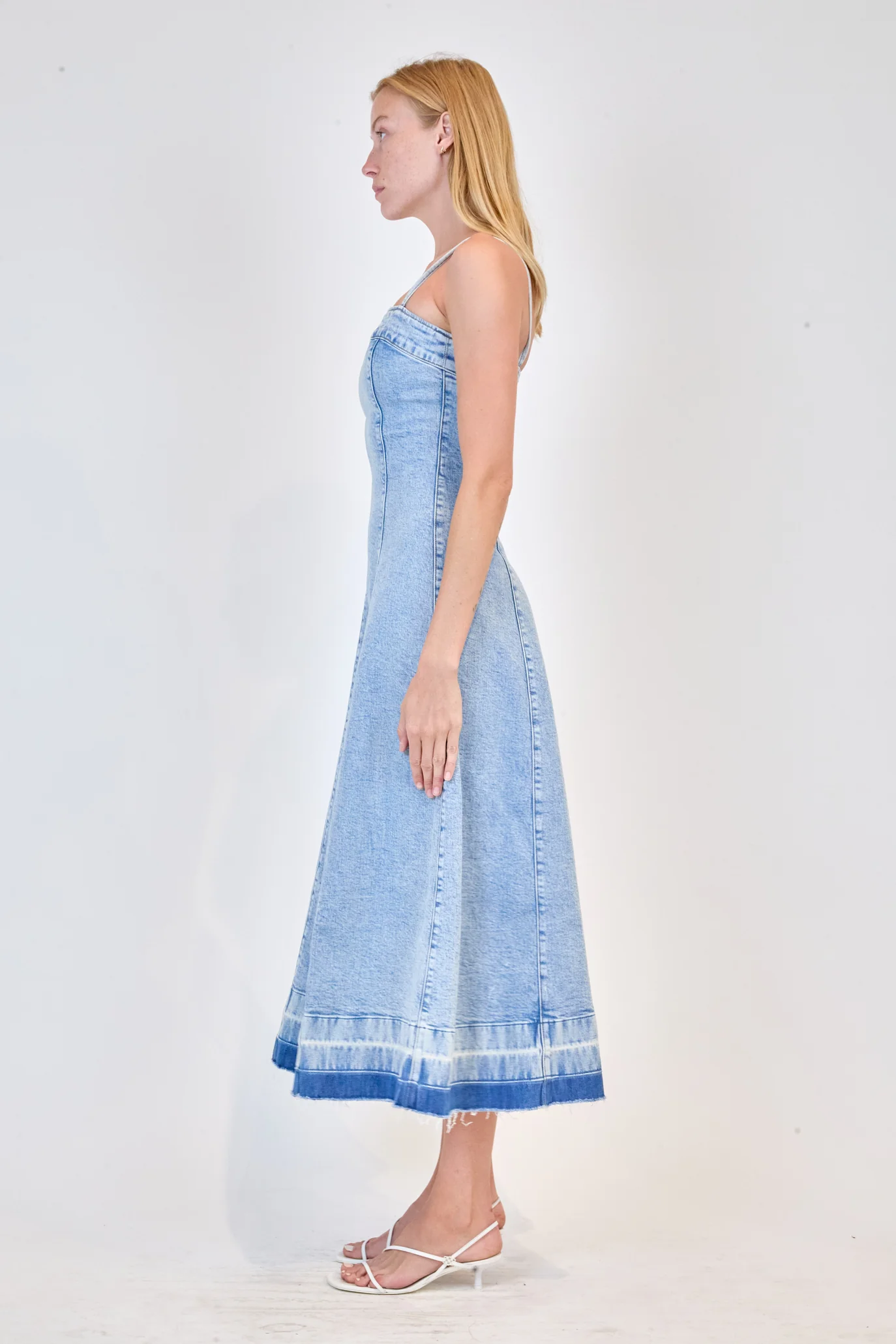 CLARISSA DENIM MIDI DRESS - Image 3
