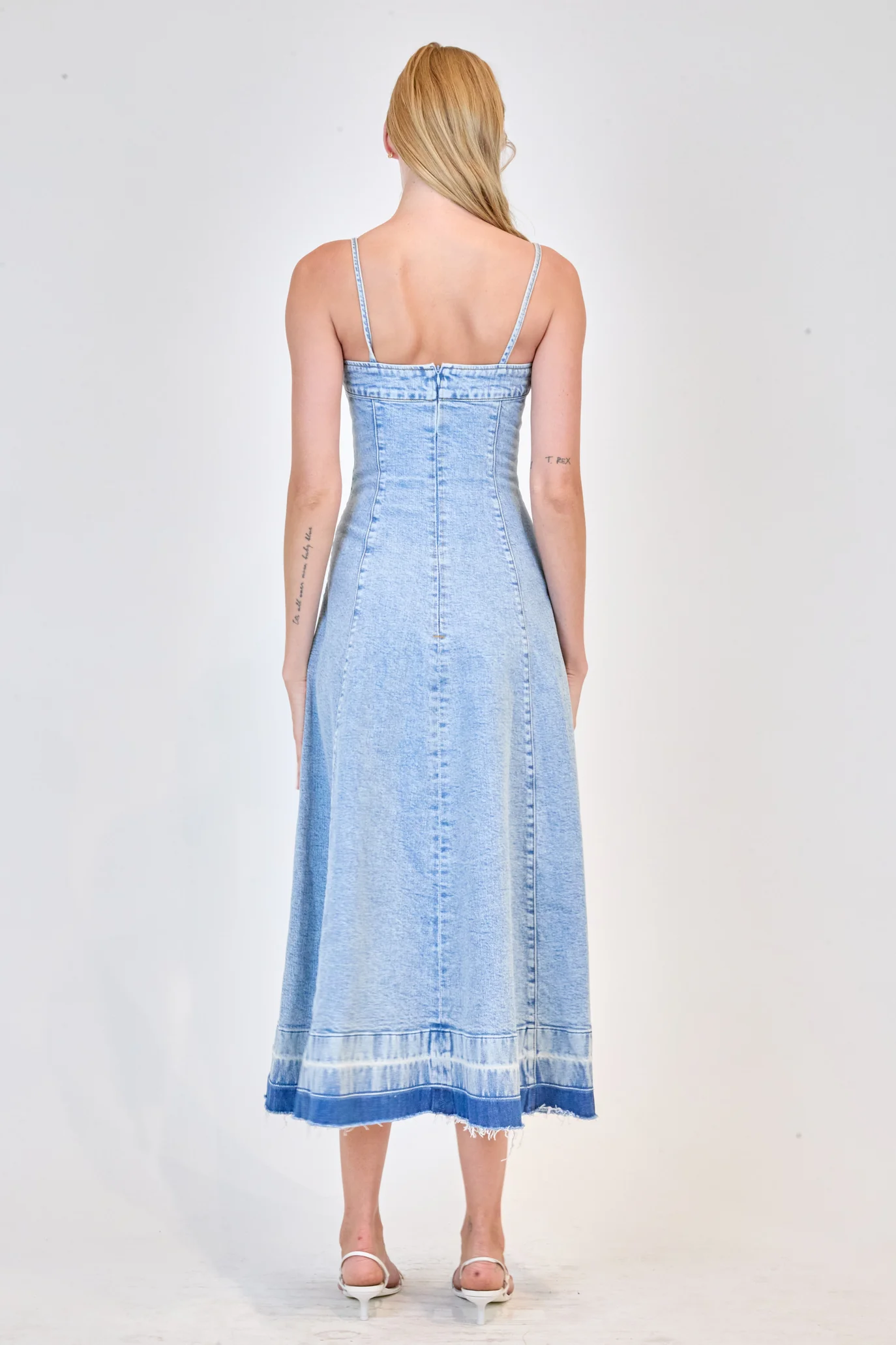 CLARISSA DENIM MIDI DRESS - Image 4