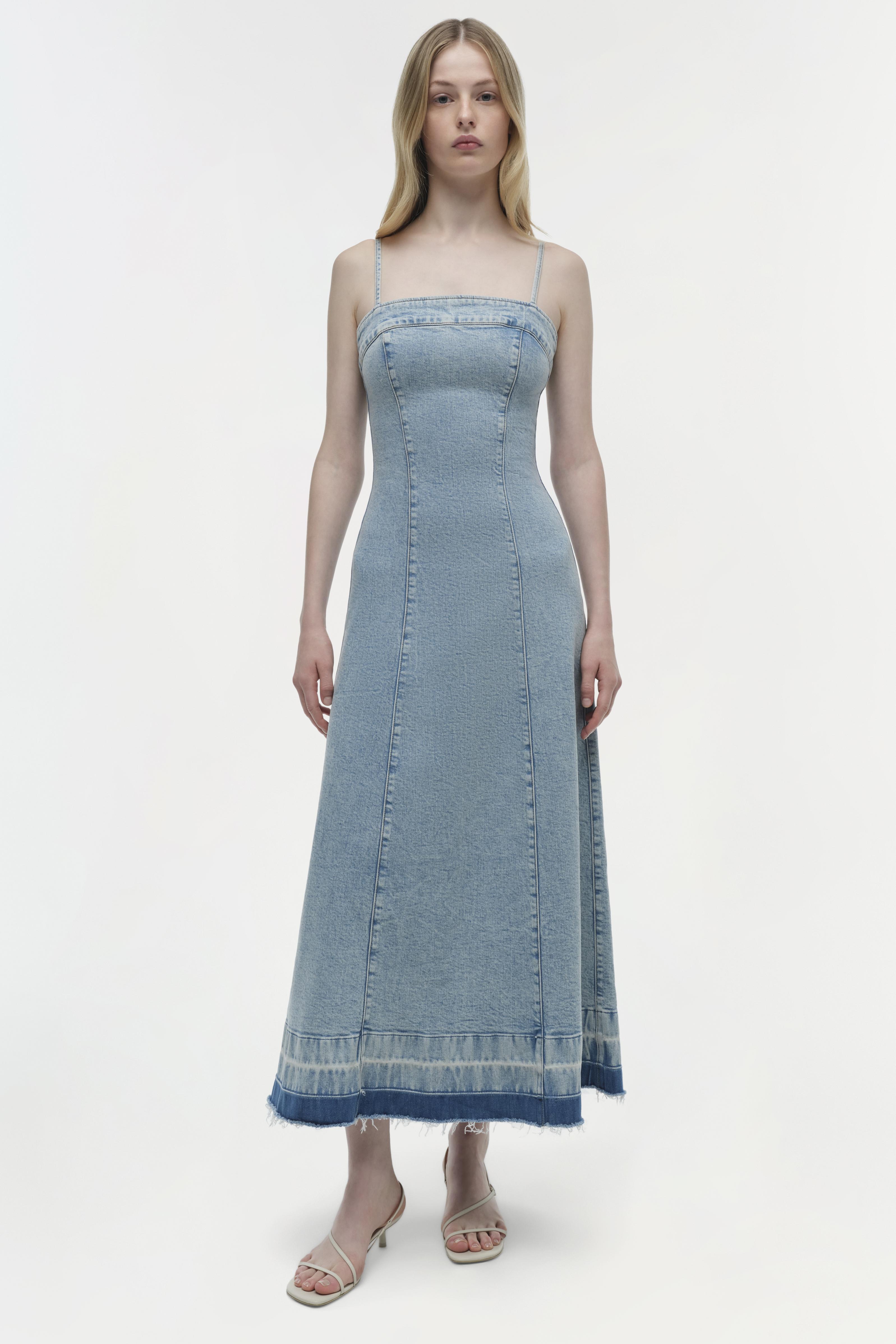 CLARISSA DENIM MIDI DRESS - Image 6