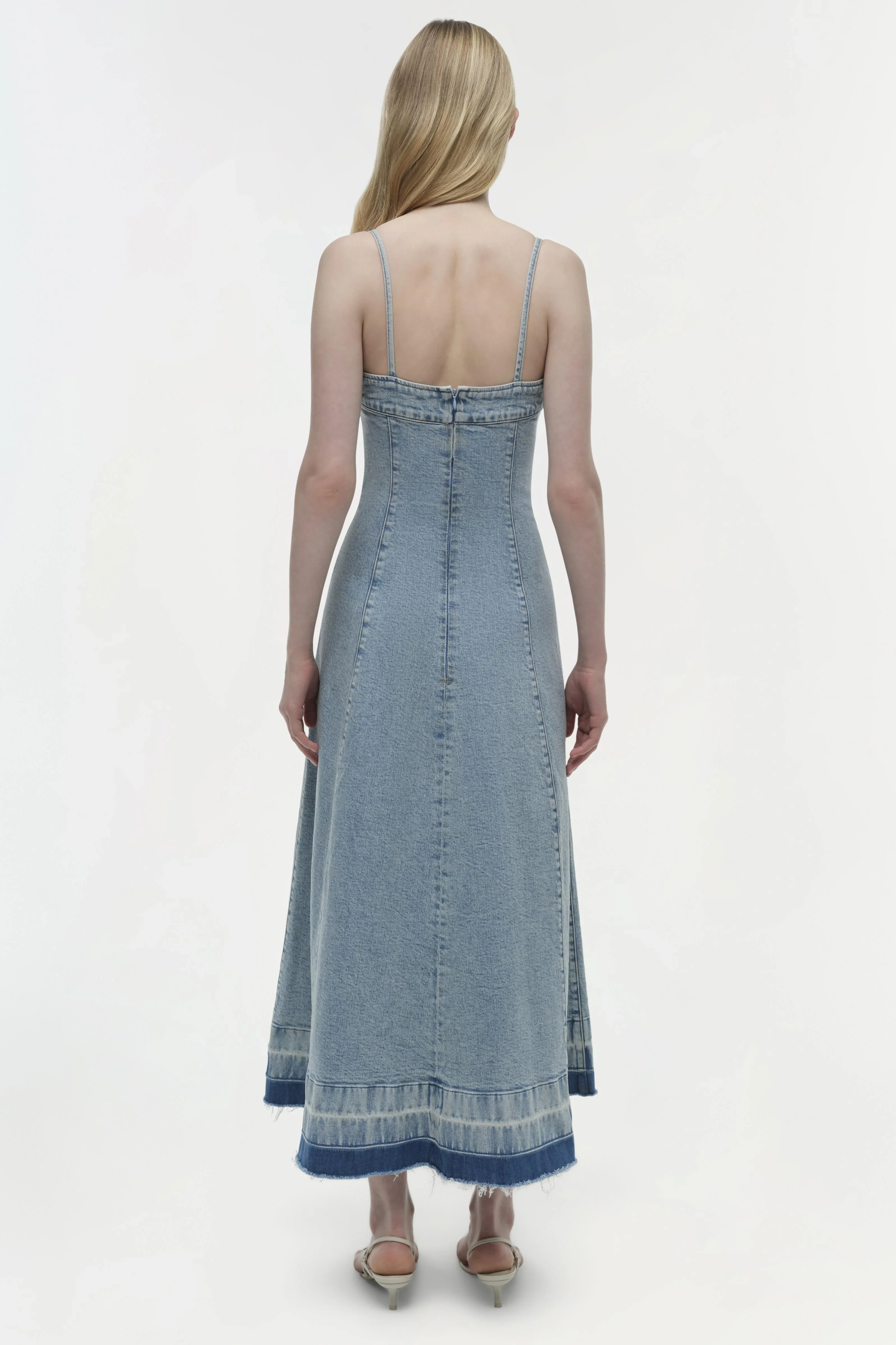 CLARISSA DENIM MIDI DRESS - Image 9
