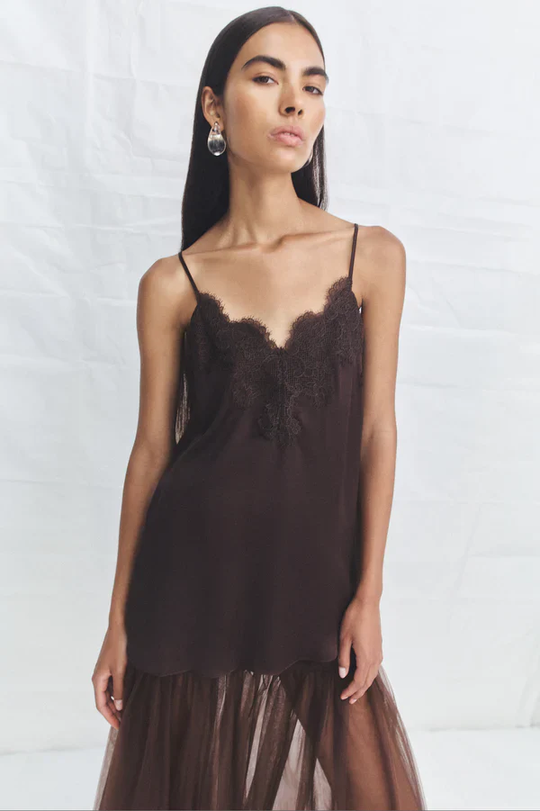 SIMONA LACE CAMI - ESPRESSO - Image 5