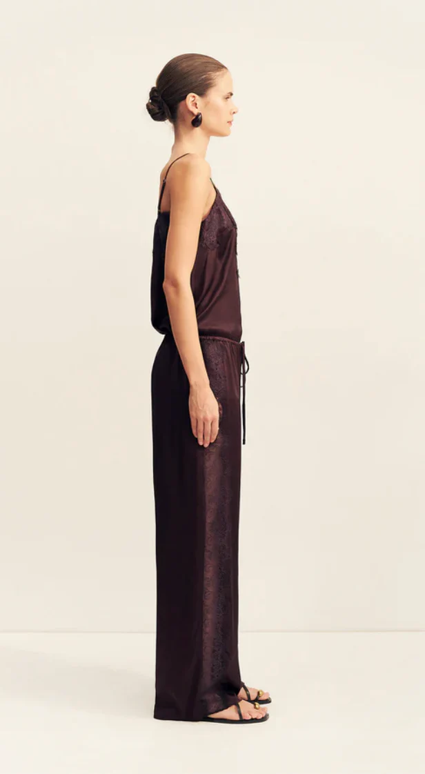 SIMONA LACE SIDE PANEL PANT - ESPRESSO - Image 5