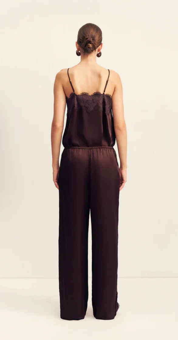SIMONA LACE SIDE PANEL PANT - ESPRESSO - Image 6