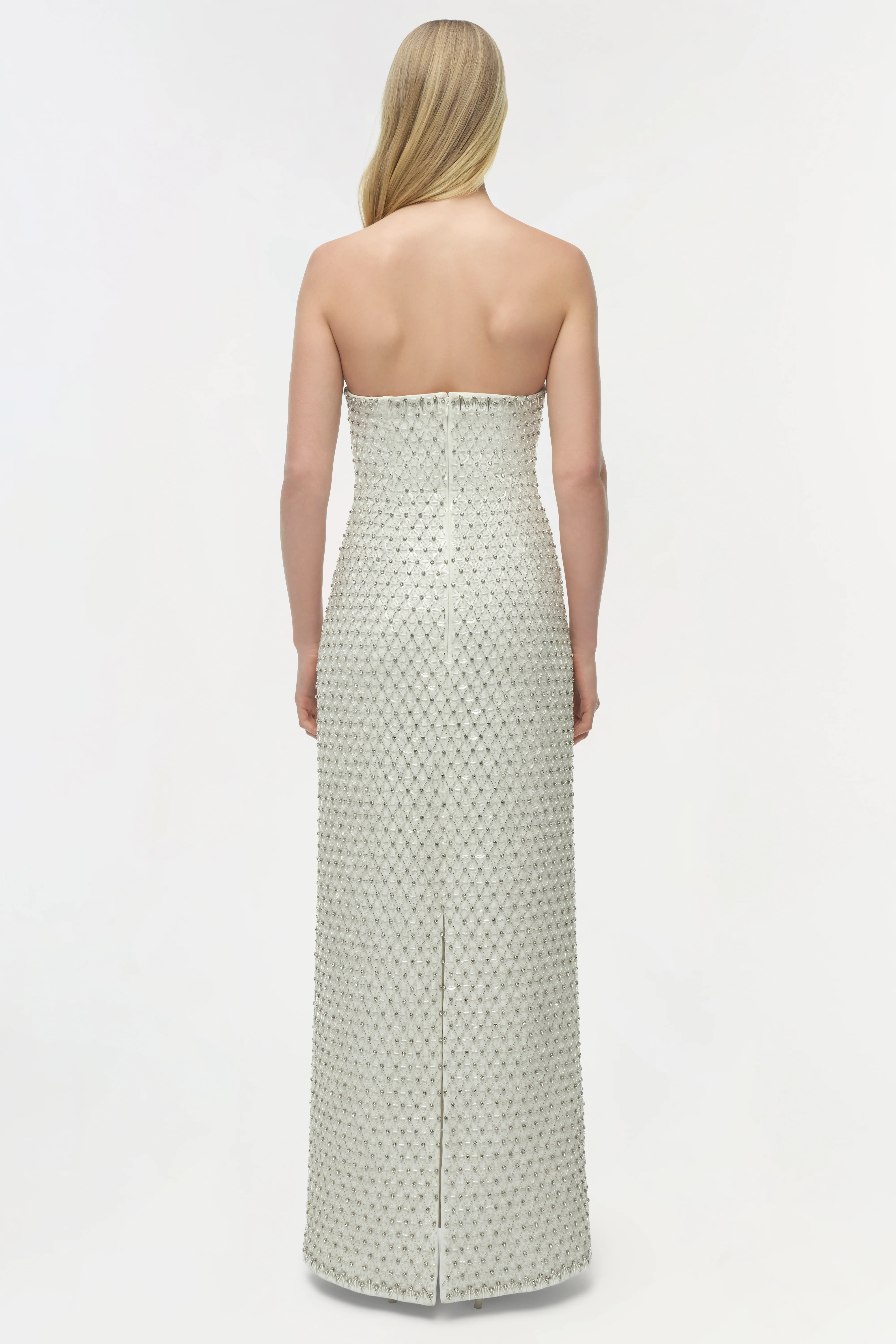 VANESSA EMBELLISHED BUSTIER MIDI DRESS - Image 6
