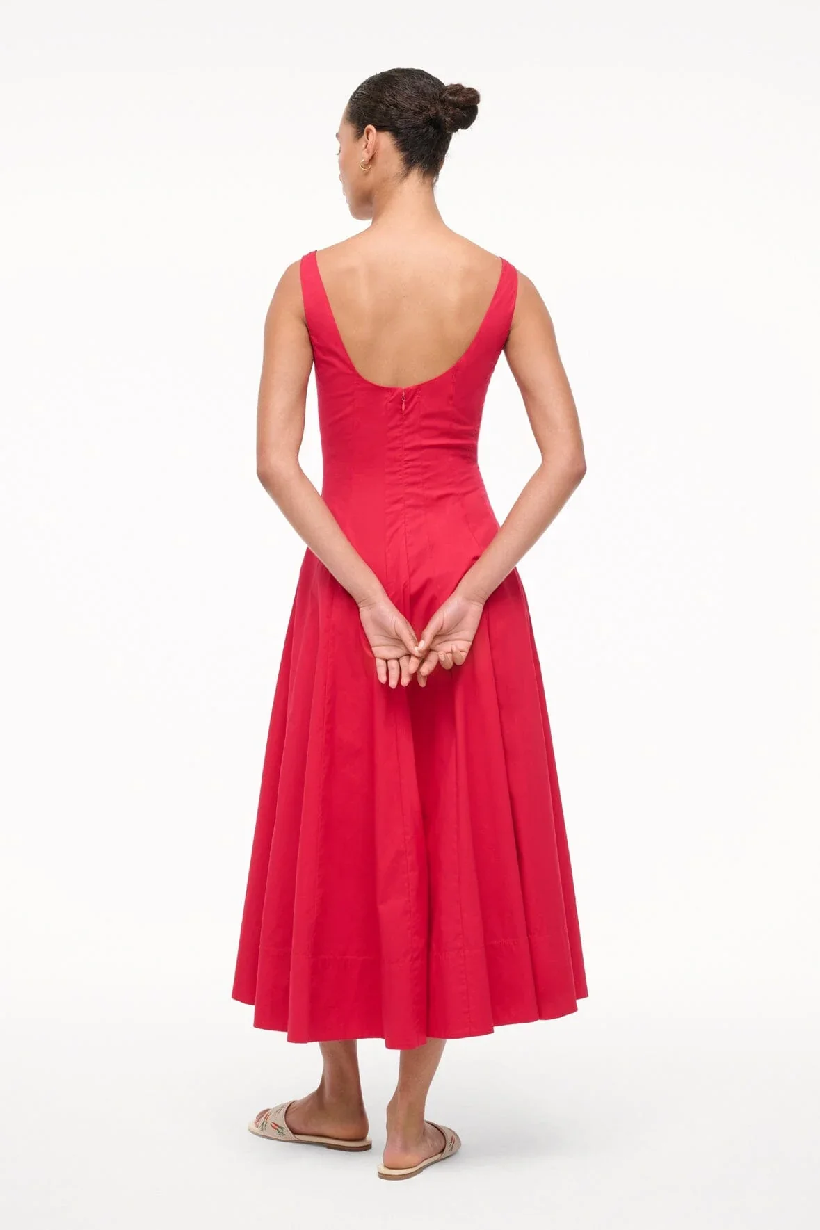 WELLS MIDI DRESS - CHERRY - Image 5